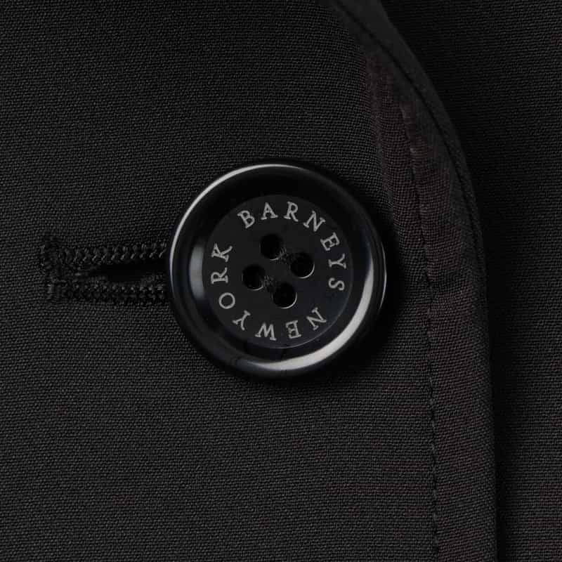 BARNEYS NEW YORK 異素材コンビネーション ベルテッド ロングジレ BLACK