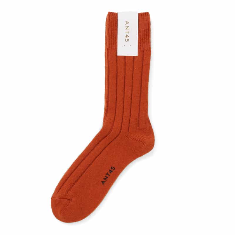 ANT45 ANT45 ＜アント クワランタチンクエ＞ カシミヤ混リブソックス ORANGE