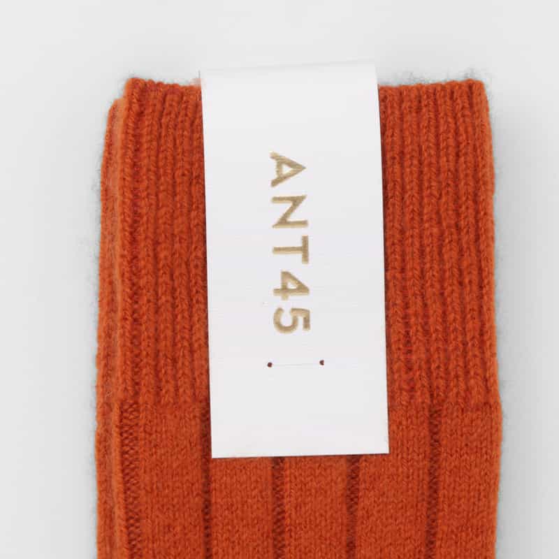 ANT45 ANT45 ＜アント クワランタチンクエ＞ カシミヤ混リブソックス ORANGE