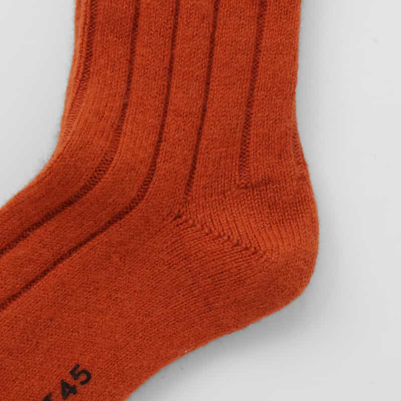 ANT45 ANT45 ＜アント クワランタチンクエ＞ カシミヤ混リブソックス ORANGE