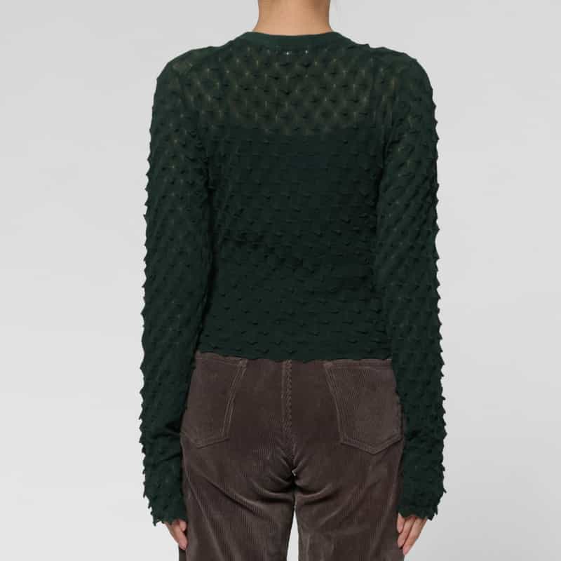 OPEN SESAME CLUB OPEN SESAME CLUB ＜オープン セサミ クラブ＞ シアーツイストニットプルオーバー GREEN