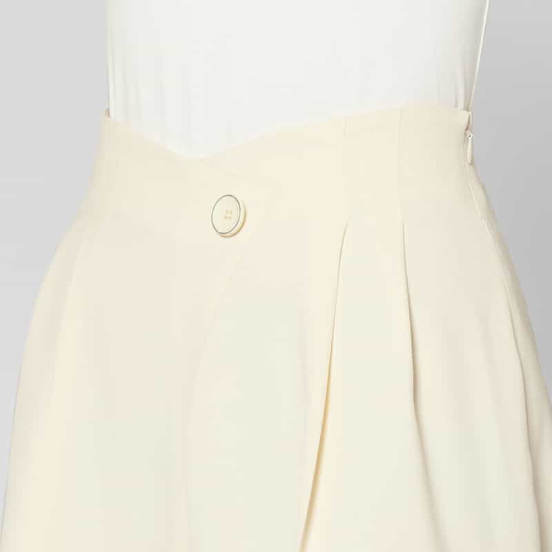 BARNEYS NEW YORK セットアップ ダブルクロス 2タックワイドパンツ OFF WHITE