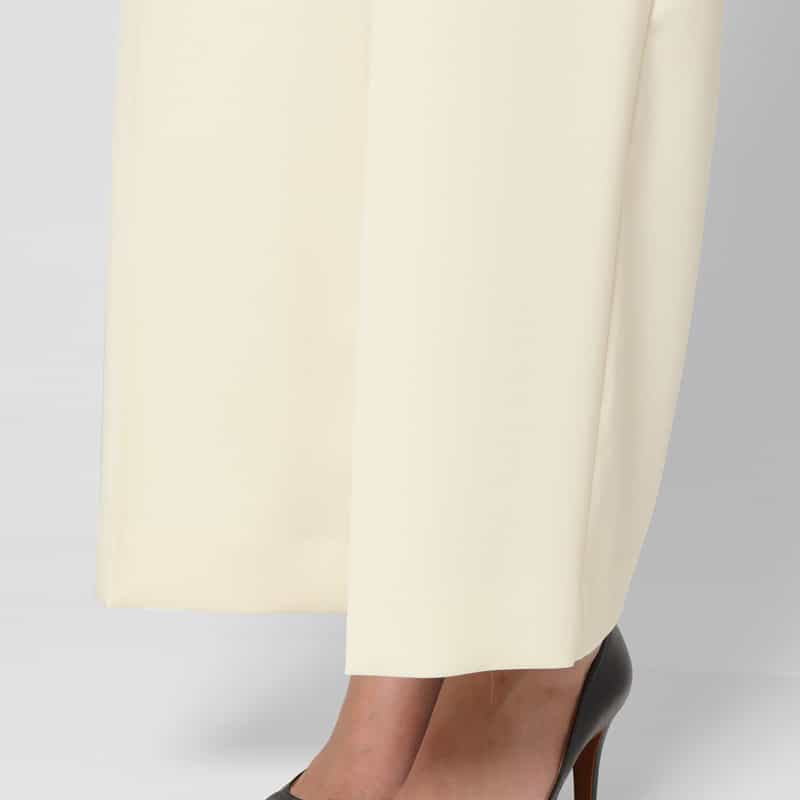 BARNEYS NEW YORK セットアップ ダブルクロス 2タックワイドパンツ OFF WHITE