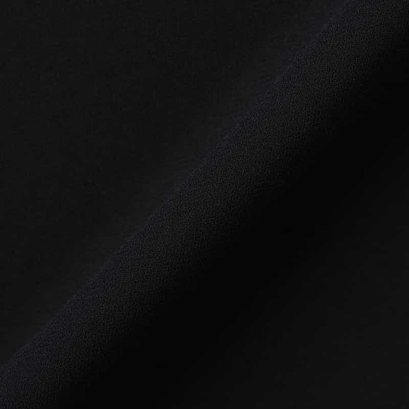 BARNEYS NEW YORK スタンドカラー タックデザイン パールボタンブラウス BLACK