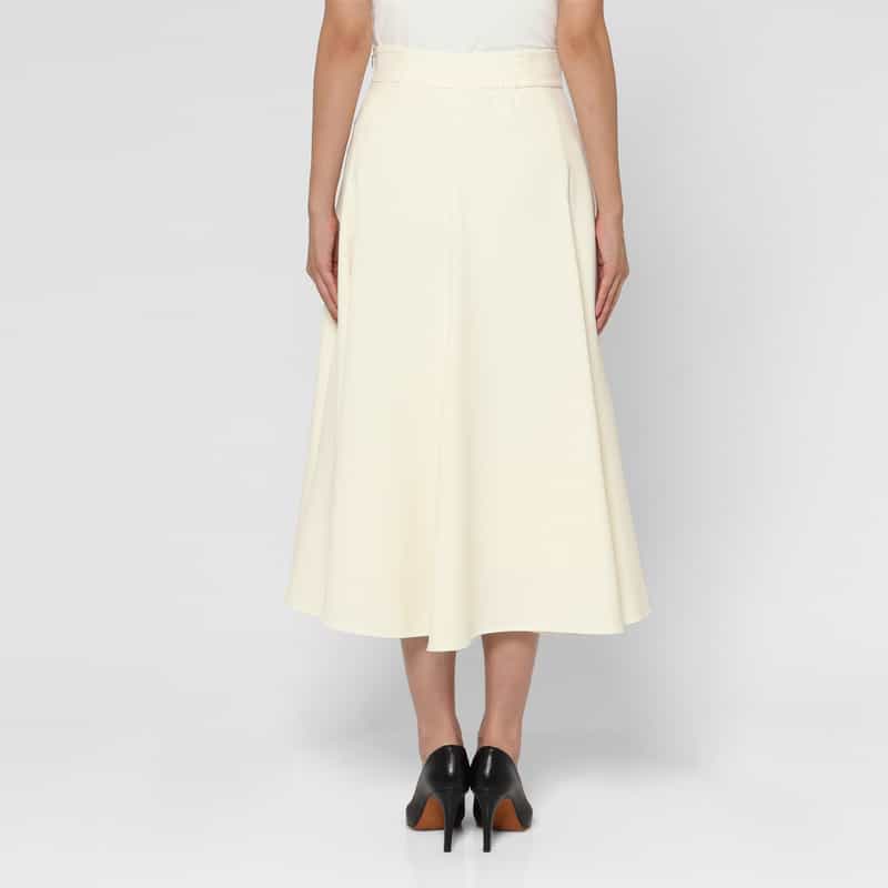 BARNEYS NEW YORK セットアップ ダブルクロス フレアスカート OFF WHITE
