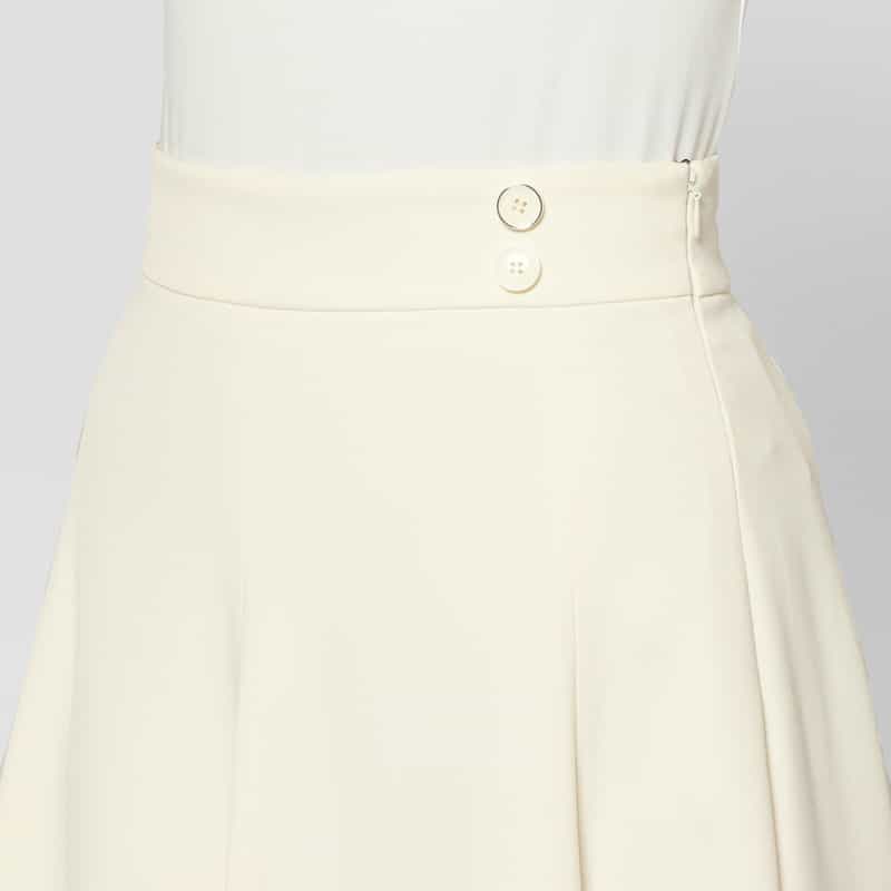 BARNEYS NEW YORK セットアップ ダブルクロス フレアスカート OFF WHITE