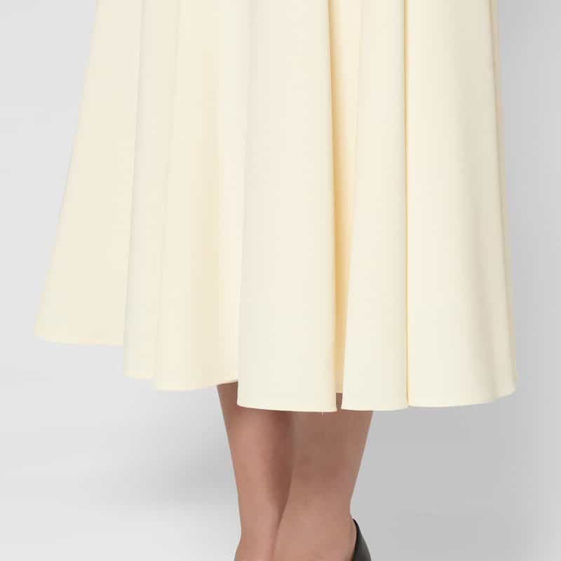 BARNEYS NEW YORK セットアップ ダブルクロス フレアスカート OFF WHITE