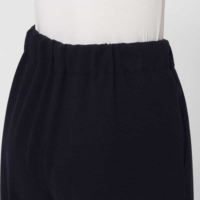BARNEYS NEW YORK セットアップ ウォッシャブル メルトン風素材ワイドパンツ NAVY