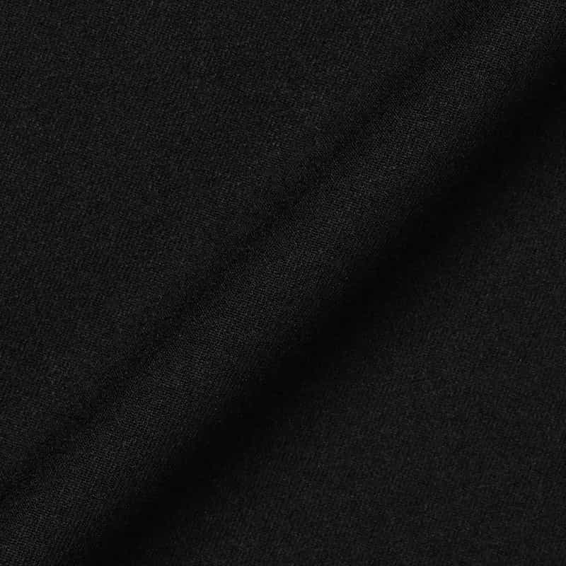 BARNEYS NEW YORK ウォッシャブル ウールライク ボウタイドレス BLACK