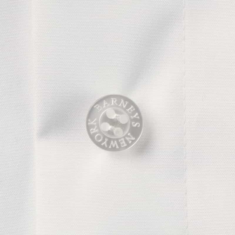 BARNEYS NEW YORK ウォッシャブル ワイドカフス オーバーシャツ WHITE