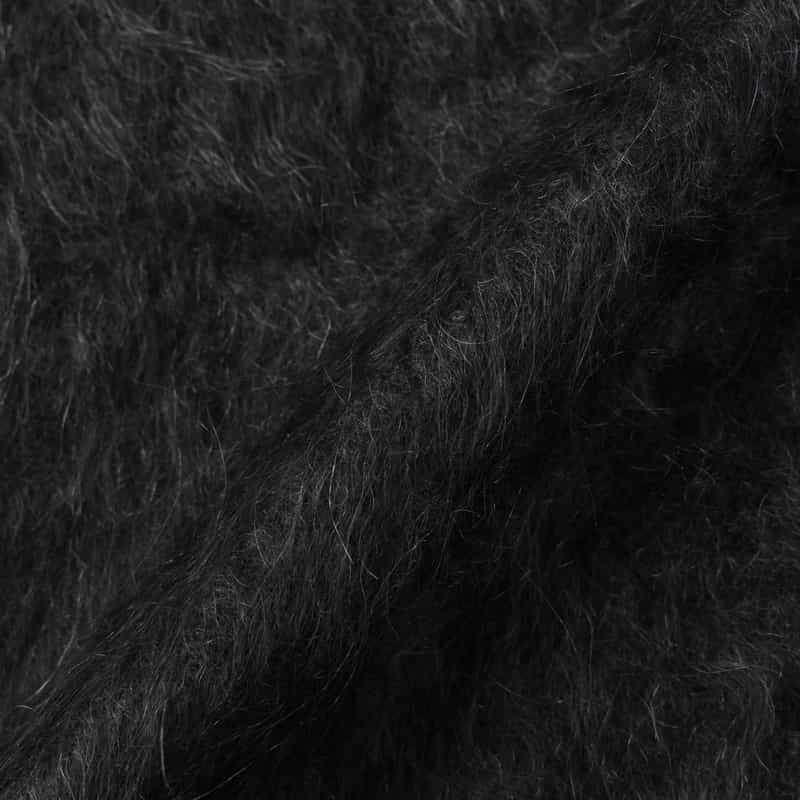 BARNEYS NEW YORK カシミヤ ファー加工 襟付きニットベスト DARK GRAY