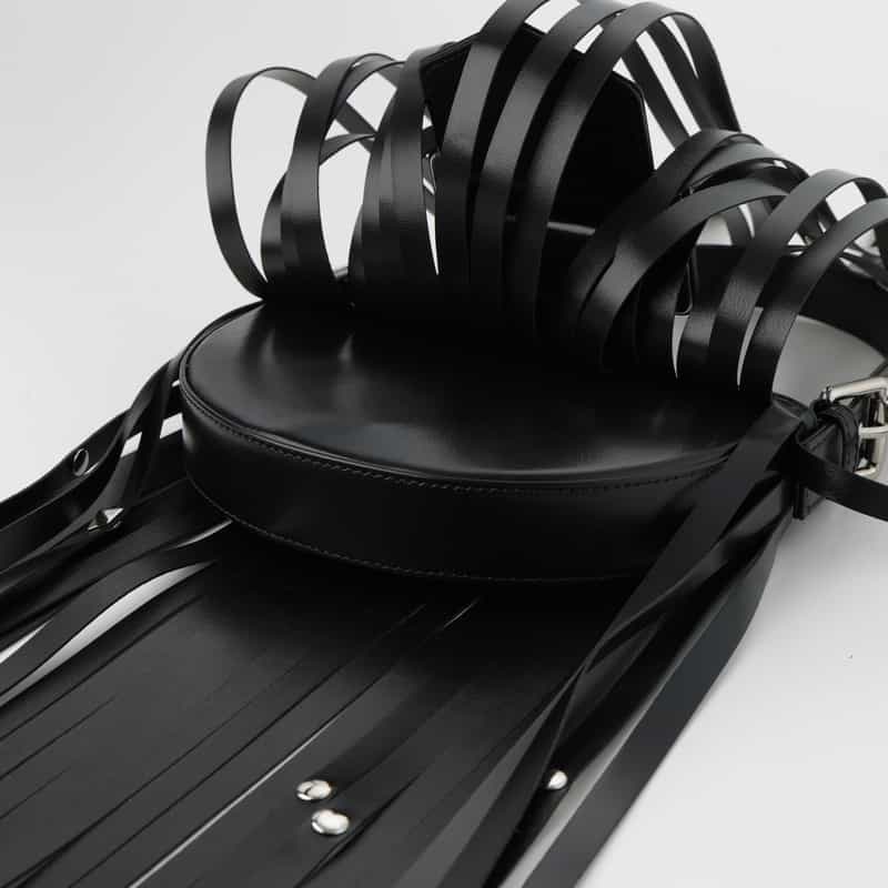 VAQUERA VAQUERA ＜ヴァケラ＞ フリンジデザインワンハンドルバッグ BLACK