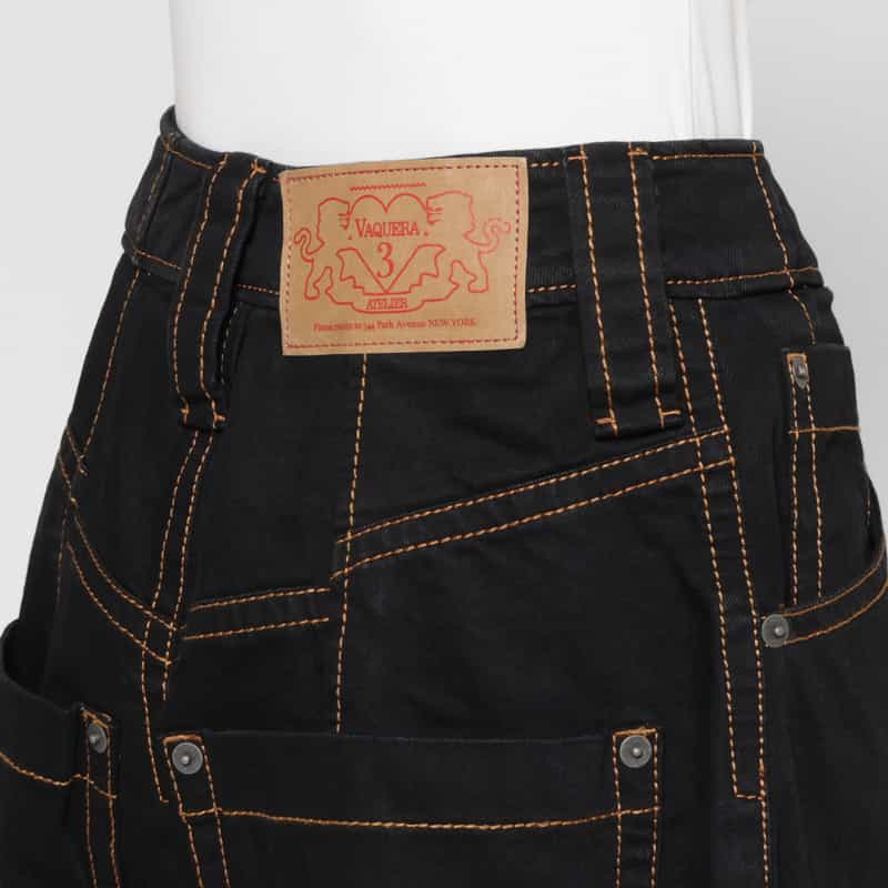 VAQUERA VAQUERA ＜ヴァケラ＞ ステッチデザインデニムパンツ BLACK