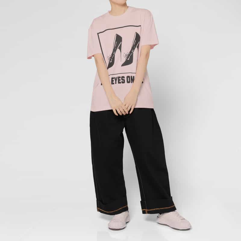 VAQUERA VAQUERA ＜ヴァケラ＞ オーバーサイズ プリントTシャツ LT PINK