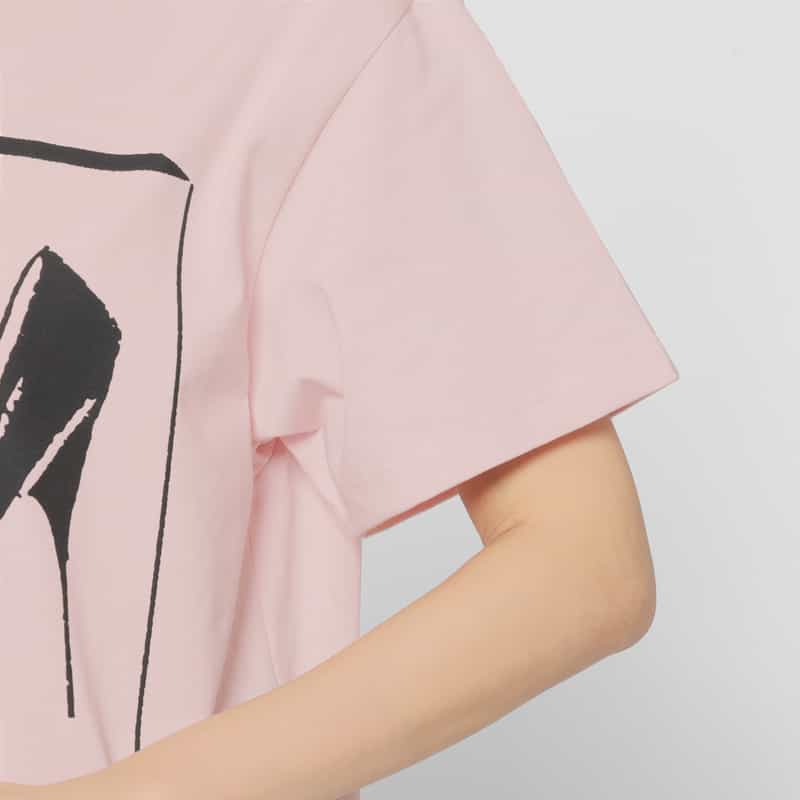 VAQUERA VAQUERA ＜ヴァケラ＞ オーバーサイズ プリントTシャツ LT PINK