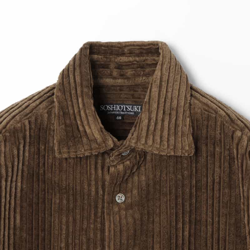 SOSHIOTSUKI SOSHIOTSUKI＜ソウシオオツキ＞ コーデュロイシャツ BROWN