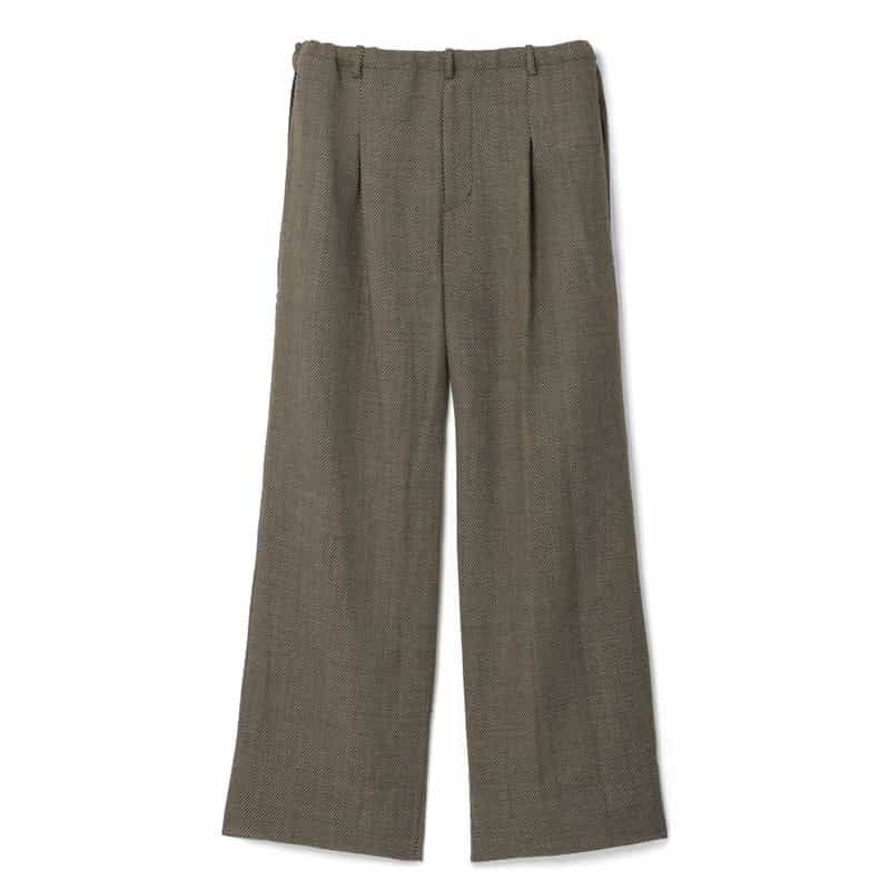 SOSHIOTSUKI SOSHIOTSUKI＜ソウシオオツキ＞ タック入りウールワイドパンツ GRAY