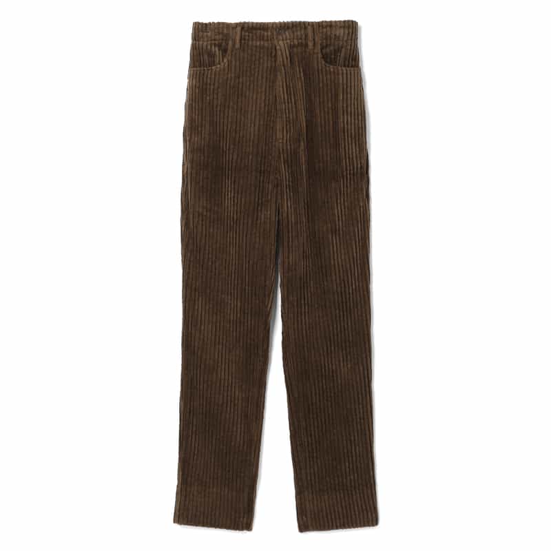 SOSHIOTSUKI SOSHIOTSUKI＜ソウシオオツキ＞ ハイウエストコーデュロイパンツ BROWN