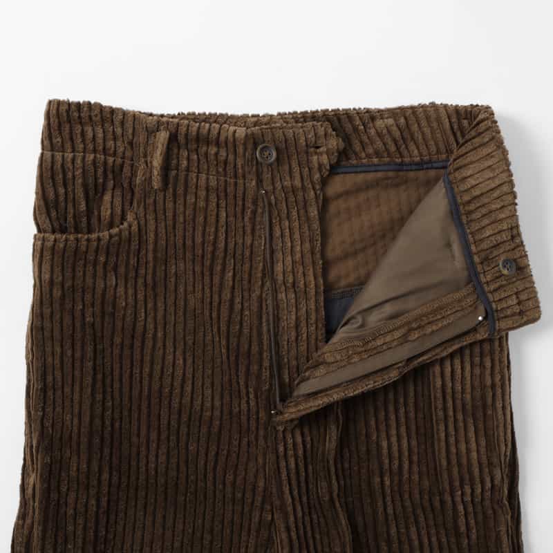 SOSHIOTSUKI SOSHIOTSUKI＜ソウシオオツキ＞ ハイウエストコーデュロイパンツ BROWN