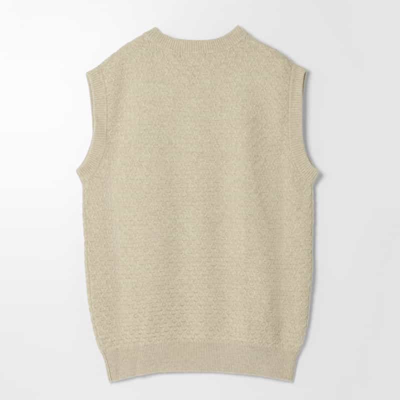 SOSHIOTSUKI SOSHIOTSUKI＜ソウシオオツキ＞ Vネックニットベスト BEIGE
