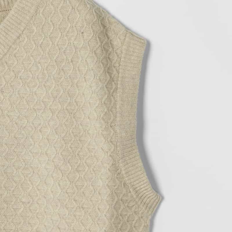 SOSHIOTSUKI SOSHIOTSUKI＜ソウシオオツキ＞ Vネックニットベスト BEIGE
