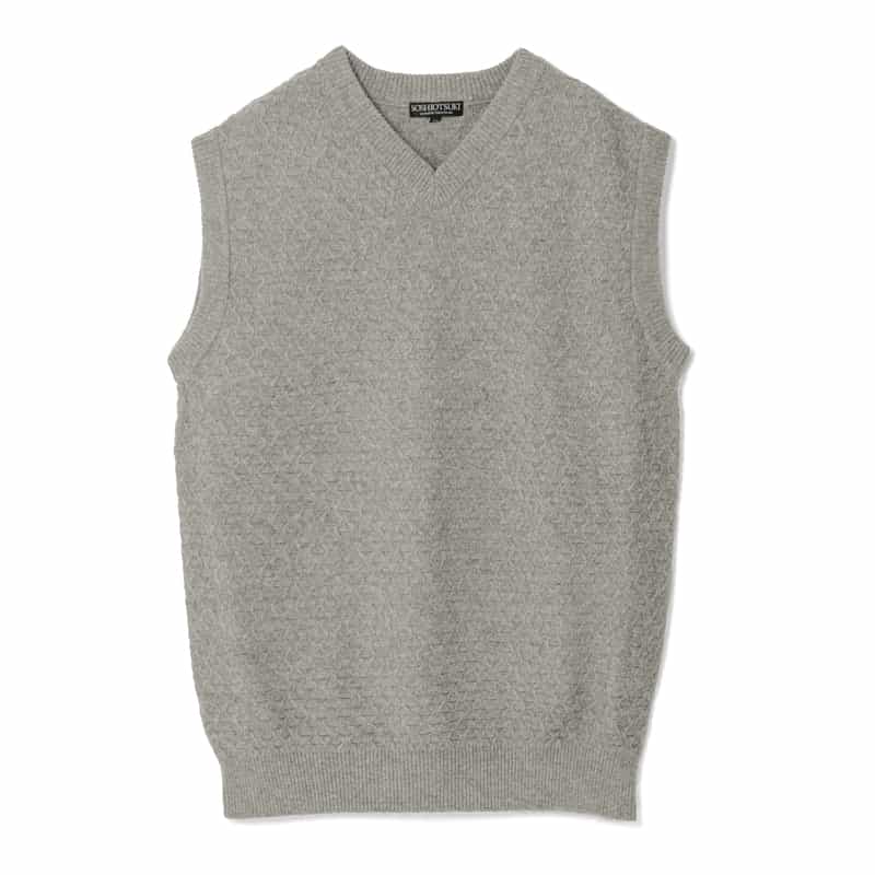 SOSHIOTSUKI SOSHIOTSUKI＜ソウシオオツキ＞ Vネックニットベスト GRAY
