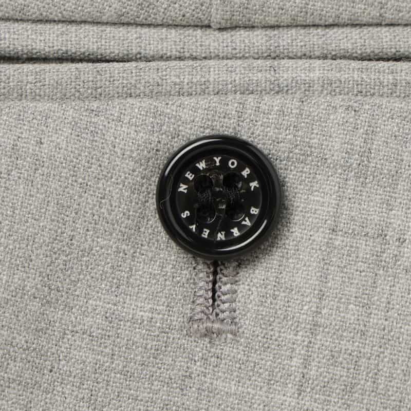 BARNEYS NEW YORK ウォッシャブル ウール混ダブルクロステーパードパンツ GRAY