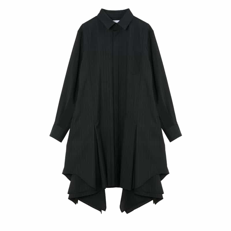 SACAI SACAI＜サカイ＞ バーニーズ　ニューヨーク限定ピンストライプ柄スーチングドレス BLACK