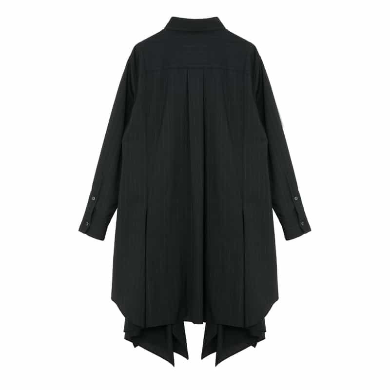 SACAI SACAI＜サカイ＞ バーニーズ　ニューヨーク限定ピンストライプ柄スーチングドレス BLACK