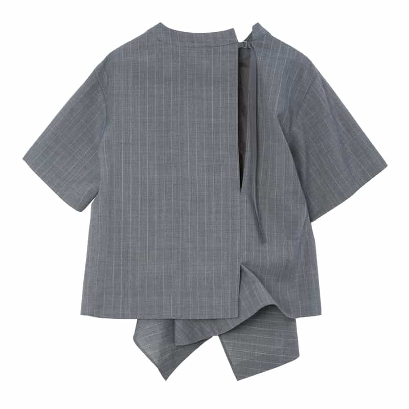 SACAI SACAI＜サカイ＞ バーニーズ　ニューヨーク限定ピンストライプ柄スーチングプルオーバー GRAY