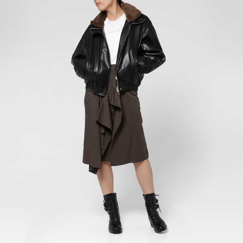 LOW CLASSIC LOW CLASSIC  ＜ロウクラシック＞ アーティフィシャルレザーボンバージャケット BLACK