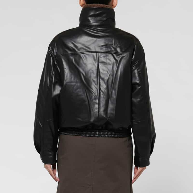 LOW CLASSIC LOW CLASSIC  ＜ロウクラシック＞ アーティフィシャルレザーボンバージャケット BLACK