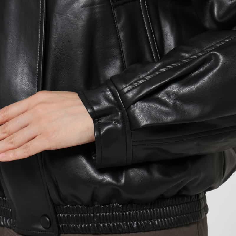 LOW CLASSIC LOW CLASSIC  ＜ロウクラシック＞ アーティフィシャルレザーボンバージャケット BLACK