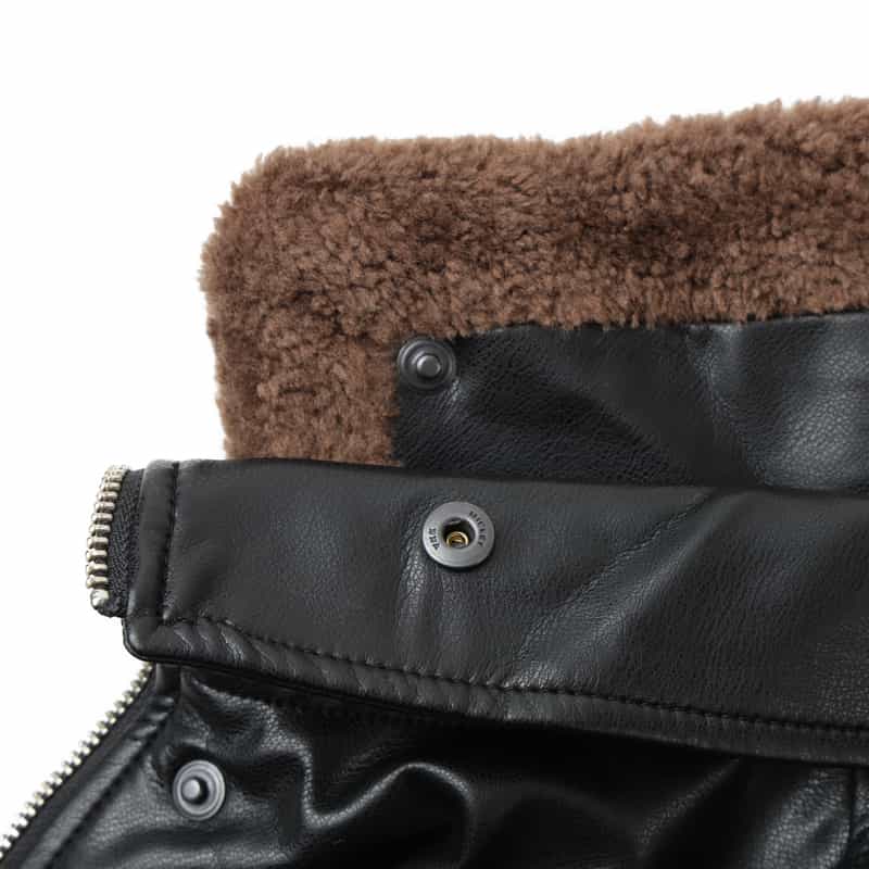 LOW CLASSIC LOW CLASSIC  ＜ロウクラシック＞ アーティフィシャルレザーボンバージャケット BLACK