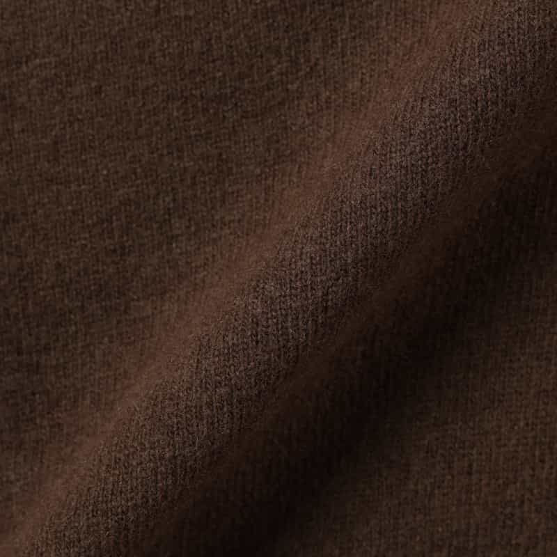 LOW CLASSIC LOW CLASSIC  ＜ロウクラシック＞ クロップド ウールニットカーディガン BROWN