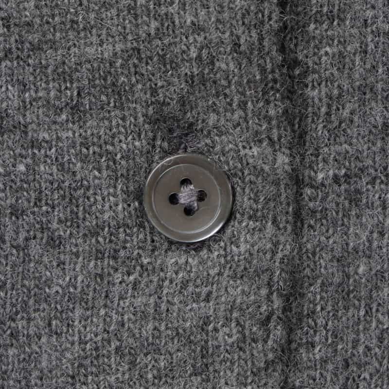 LOW CLASSIC LOW CLASSIC  ＜ロウクラシック＞ クロップド ウールニットカーディガン DARK GRAY