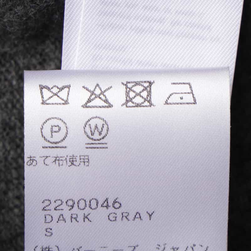 LOW CLASSIC LOW CLASSIC  ＜ロウクラシック＞ クロップド ウールニットカーディガン DARK GRAY