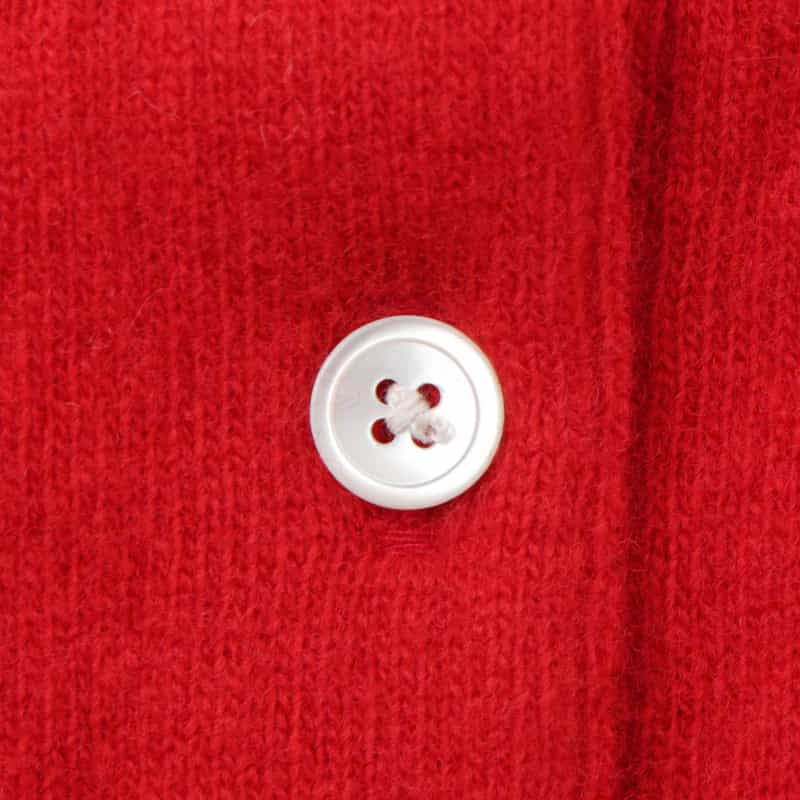 LOW CLASSIC LOW CLASSIC  ＜ロウクラシック＞ クロップド ウールニットカーディガン RED