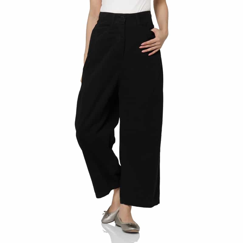 LOW CLASSIC LOW CLASSIC  ＜ロウクラシック＞ ワイドフィット コットンパンツ BLACK