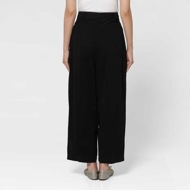 LOW CLASSIC LOW CLASSIC  ＜ロウクラシック＞ ワイドフィット コットンパンツ BLACK