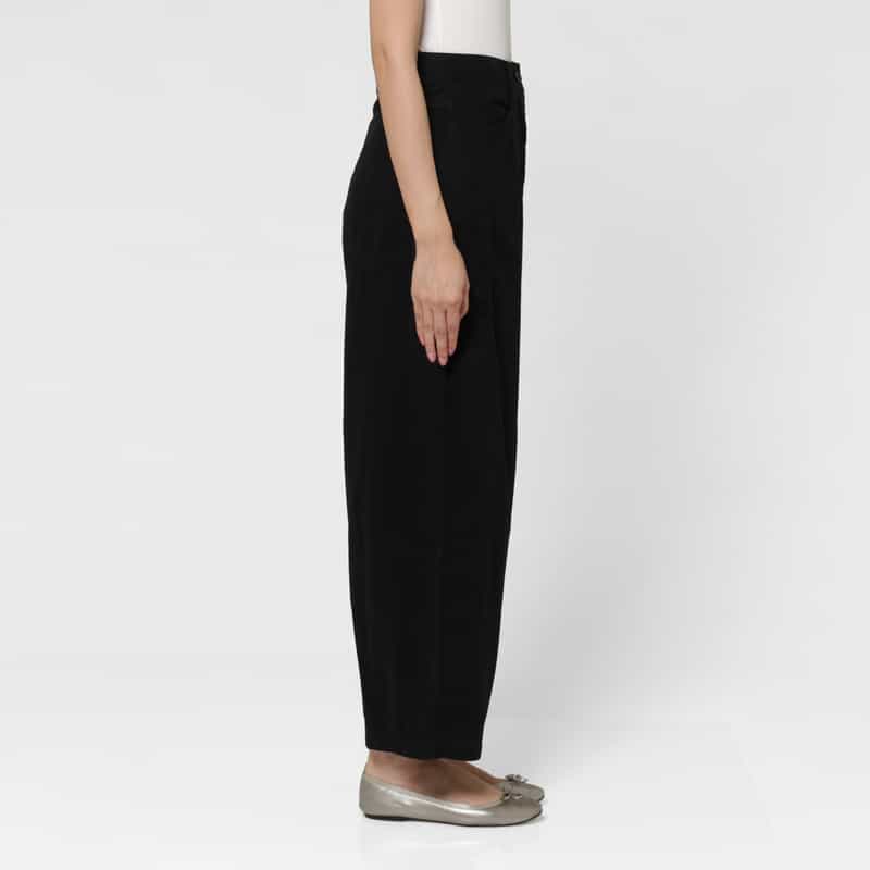 LOW CLASSIC LOW CLASSIC  ＜ロウクラシック＞ ワイドフィット コットンパンツ BLACK