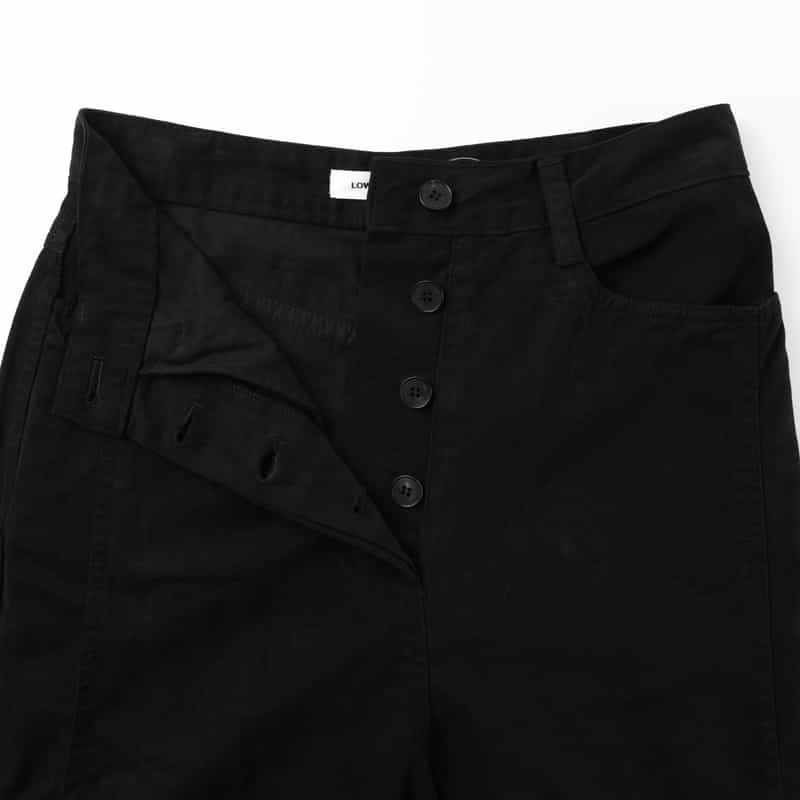 LOW CLASSIC LOW CLASSIC  ＜ロウクラシック＞ ワイドフィット コットンパンツ BLACK