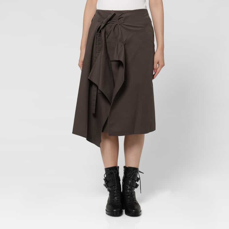LOW CLASSIC LOW CLASSIC  ＜ロウクラシック＞ ドレープデザインスカート DARK GRAY