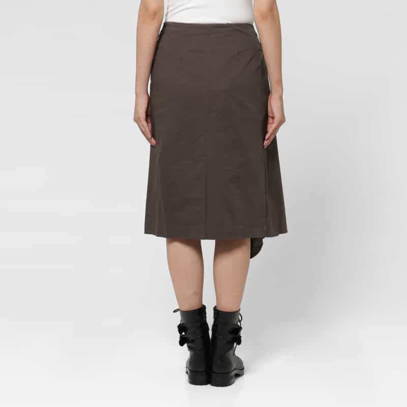 LOW CLASSIC LOW CLASSIC  ＜ロウクラシック＞ ドレープデザインスカート DARK GRAY