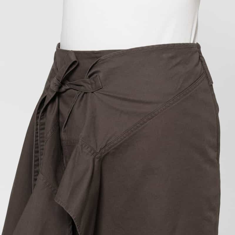 LOW CLASSIC LOW CLASSIC  ＜ロウクラシック＞ ドレープデザインスカート DARK GRAY