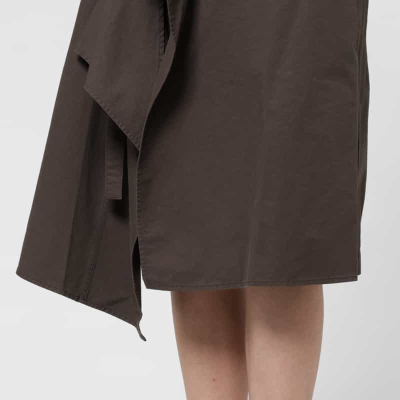 LOW CLASSIC LOW CLASSIC  ＜ロウクラシック＞ ドレープデザインスカート DARK GRAY