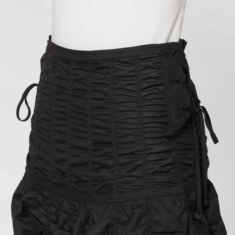 LOW CLASSIC LOW CLASSIC  ＜ロウクラシック＞ シャーリングデザイン スカート BLACK