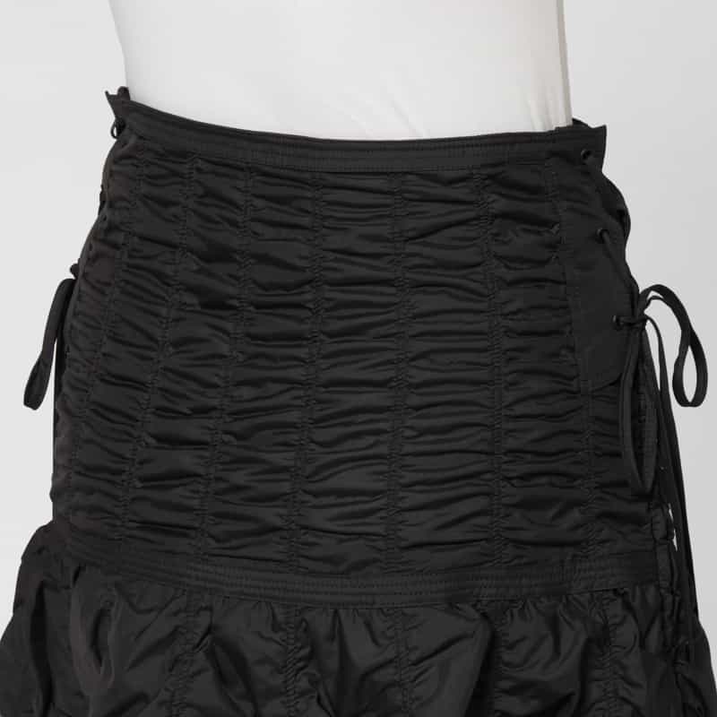 LOW CLASSIC LOW CLASSIC  ＜ロウクラシック＞ シャーリングデザイン スカート BLACK