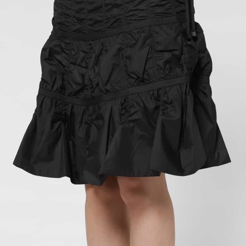 LOW CLASSIC LOW CLASSIC  ＜ロウクラシック＞ シャーリングデザイン スカート BLACK