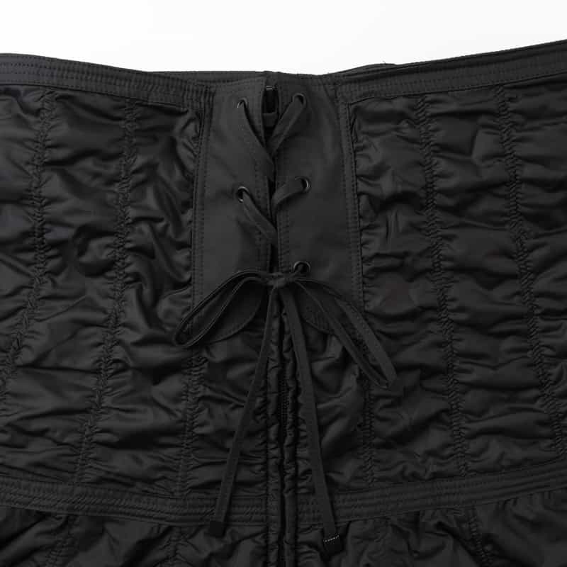 LOW CLASSIC LOW CLASSIC  ＜ロウクラシック＞ シャーリングデザイン スカート BLACK